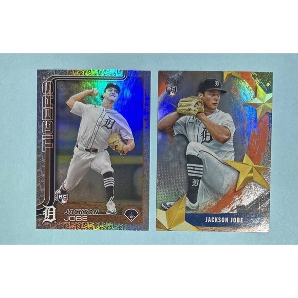 2025 Topps 2 Jackson Jobe Topps Logo Foil #490 + SMLB-41 RC Detroit Tigers - Picture 1 of 2